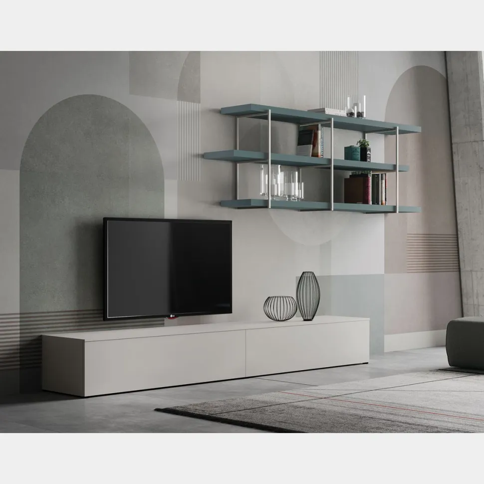 Parete attrezzata moderna Michela linea Nais disponibile in vari colori