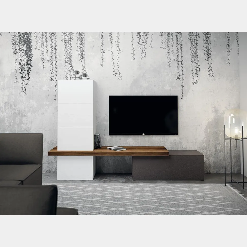 Parete attrezzata moderna Milly linea Nais disponibile in vari colori