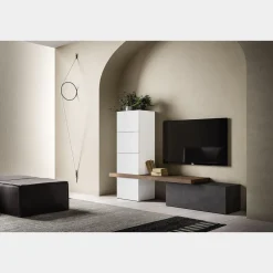 Parete attrezzata moderna Milly linea Nais disponibile in vari colori