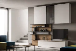 Parete attrezzata moderna Nelly linea Nais disponibile in vari colori