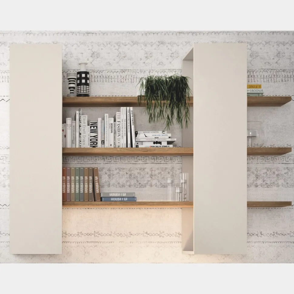Parete attrezzata moderna Time linea Nais disponibile in vari colori