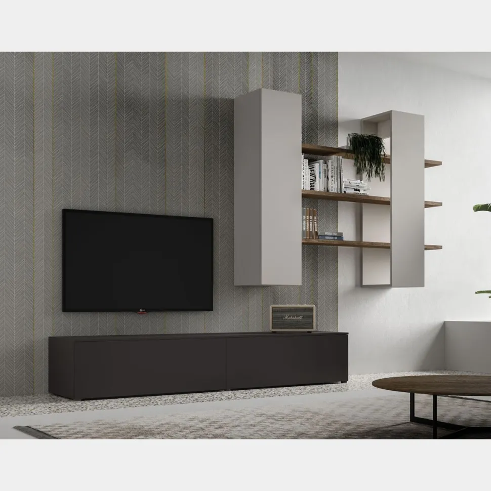 Parete attrezzata moderna Time linea Nais disponibile in vari colori