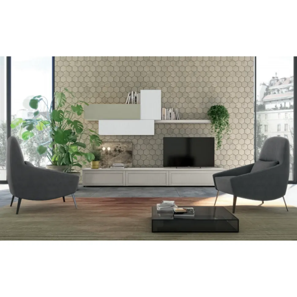 Parete attrezzata Nicole linea Cosmo 24 colorazioni