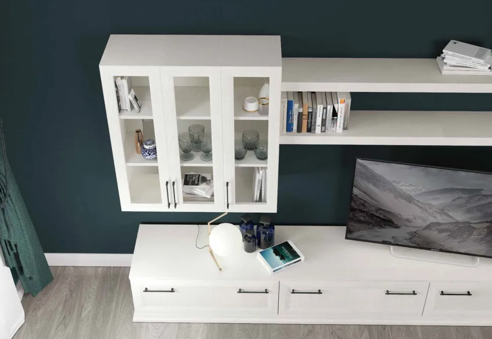 Parete attrezzata Rebecca linea Motivi disponibile in vari colori