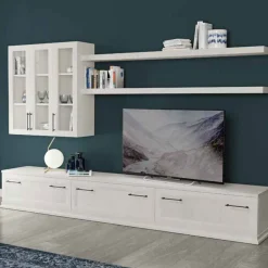 Parete attrezzata Rebecca linea Motivi disponibile in vari colori