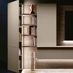 Parete attrezzata sospesa moderna con pensili sospesi Camille disponibile in vari colori