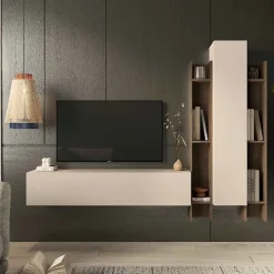 Parete attrezzata sospesa moderna componibile Loris disponibile in vari colori