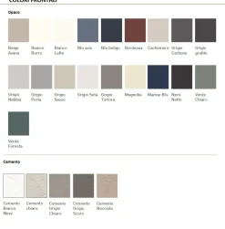 Parete attrezzata sospesa moderna con ante a telaio disponibile in vari colori