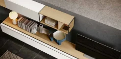Parete attrezzata sospesa moderna con pensili Elias disponibile in vari colori