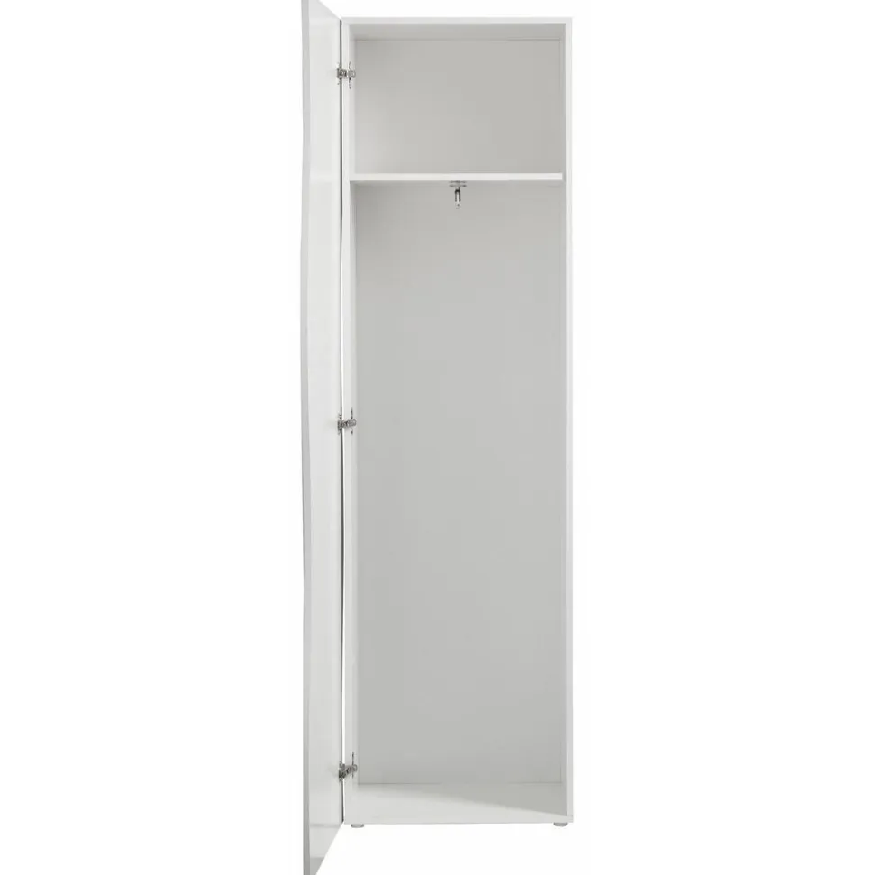 Parete da Ingresso Mia 2 in Bianco Lucido - Ante con Grafica Personalizzabile