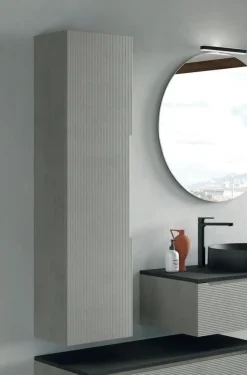 Pensile bagno sospeso con presa maniglia integrata disponibile in 2 misure e 5 colori