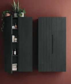 Pensile bagno sospeso con presa maniglia integrata disponibile in 2 misure e 5 colori
