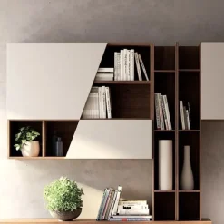 Pensile sospeso con anta sagomata linea contact personalizzabile L120 cm