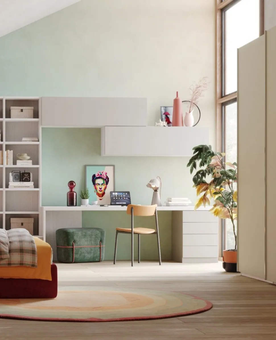 Pensile sospeso con apertura verso l'alto o il basso linea Colorfull disponibile in quattro misure e vari colori