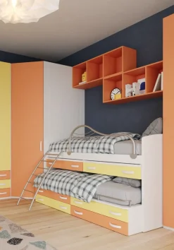 Pensile sospeso Cubo 3 vani a giorno linea Fly disponibile in 16 colori
