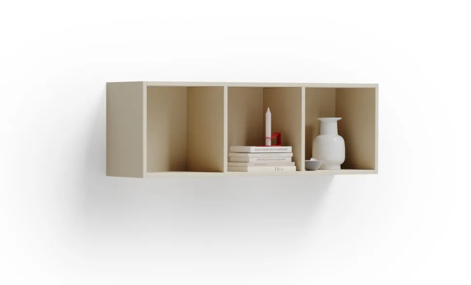 Pensile sospeso Cubo 3 vani a giorno linea Fly disponibile in 16 colori