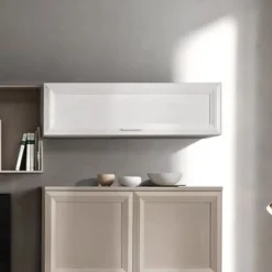 Pensile sospeso orizzontale con anta a telaio linea Prevaling disponibile in 4 misure