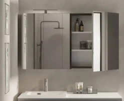 Pensile Specchio contenitore con 1 anta tutto specchio disponibile in 5 misure e vari colori