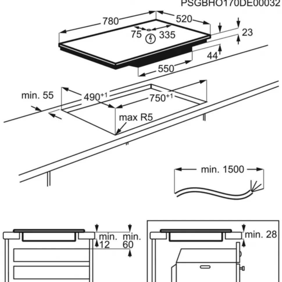 Piano cottura a induzione Electrolux EIL83443