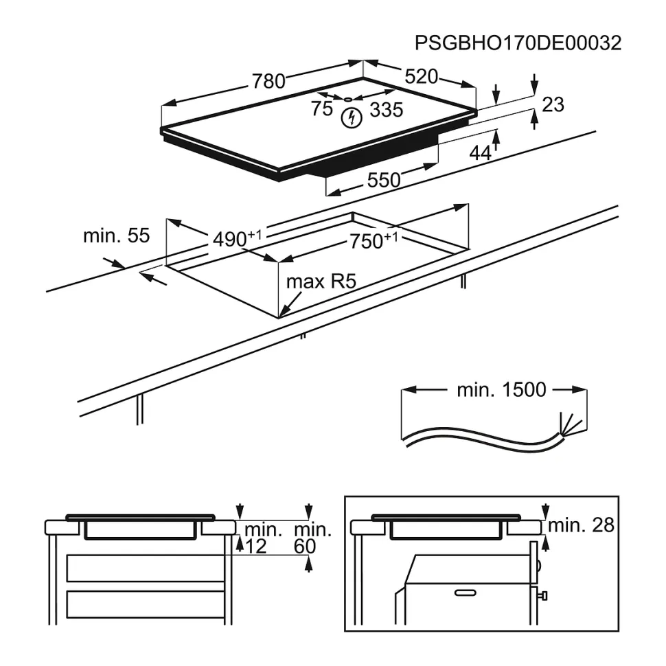 Piano cottura a induzione Electrolux LIT81443