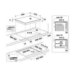 Piano cottura a induzione Hotpoint ACOH654MF/NE