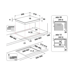Piano cottura a induzione Whirlpool WBB8360NE