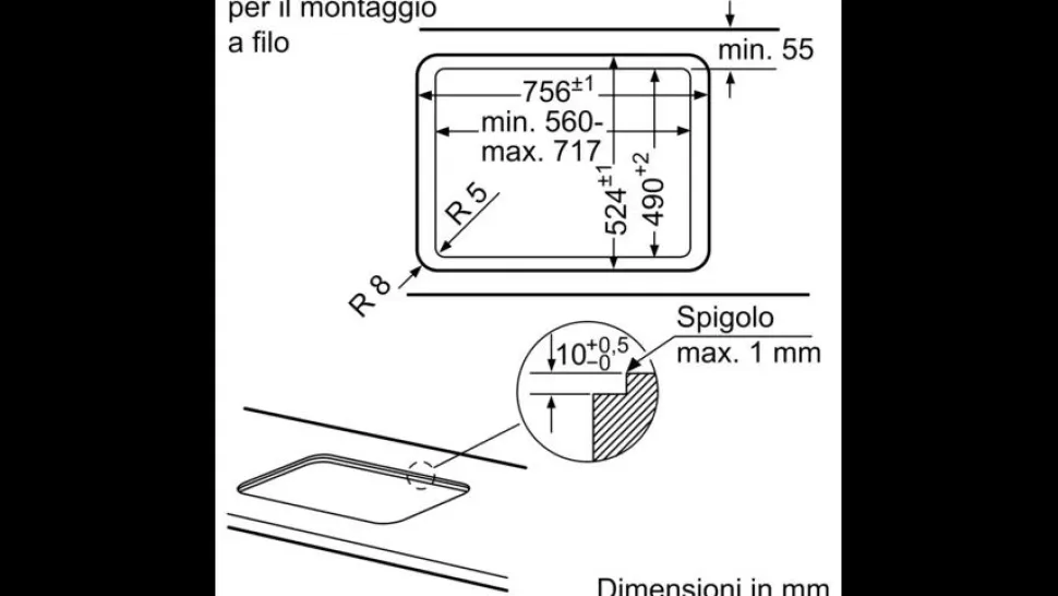 Piano cottura 5 Fuochi a gas Bosch PPQ7A2B20