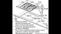 Piano cottura 4 Fuochi a gas Bosch PCH6A5B96