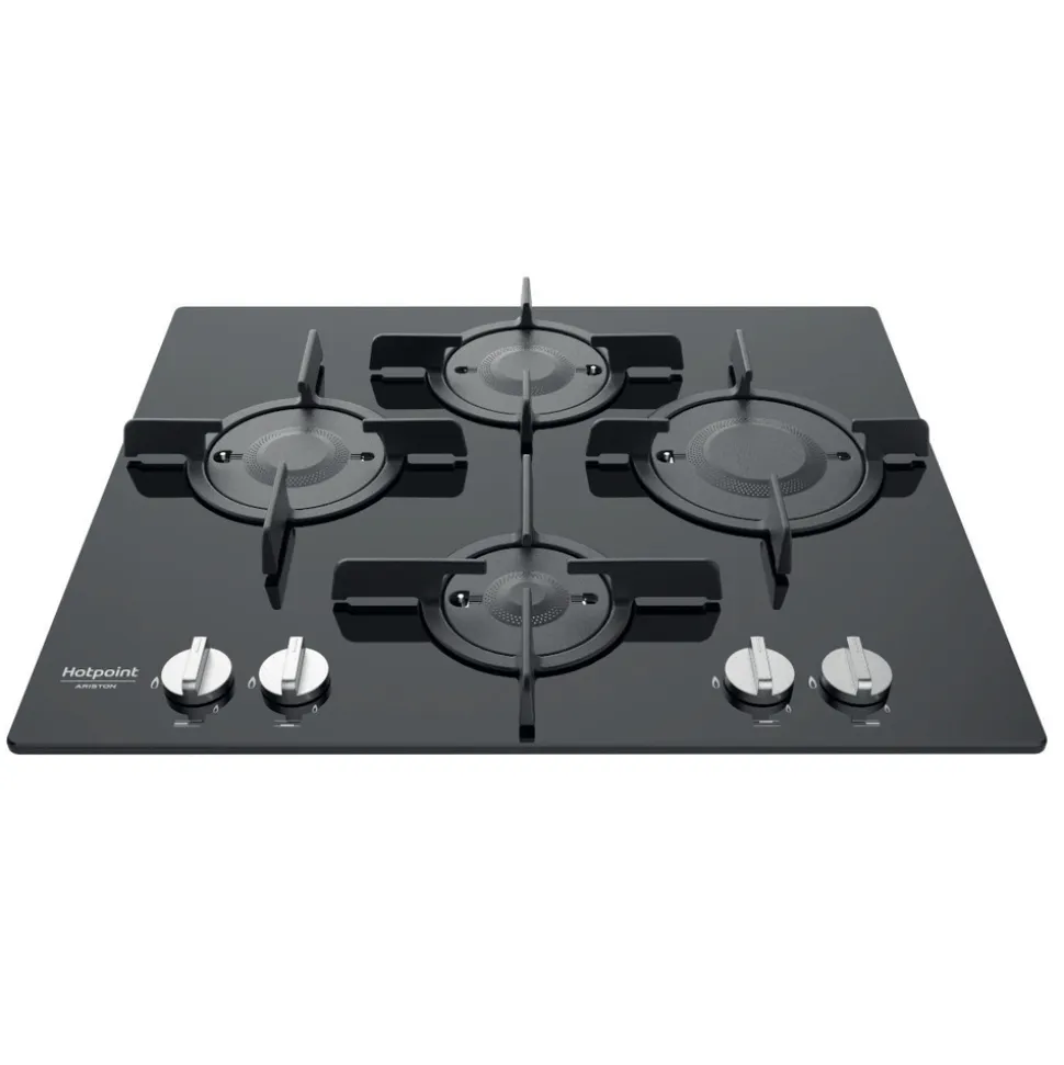 Piano cottura 4 Fuochi a Gas Hotpoint FTGHG641D/HA(BK)