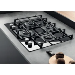 Piano cottura 4 Fuochi a Gas Hotpoint HAGS61F/BK