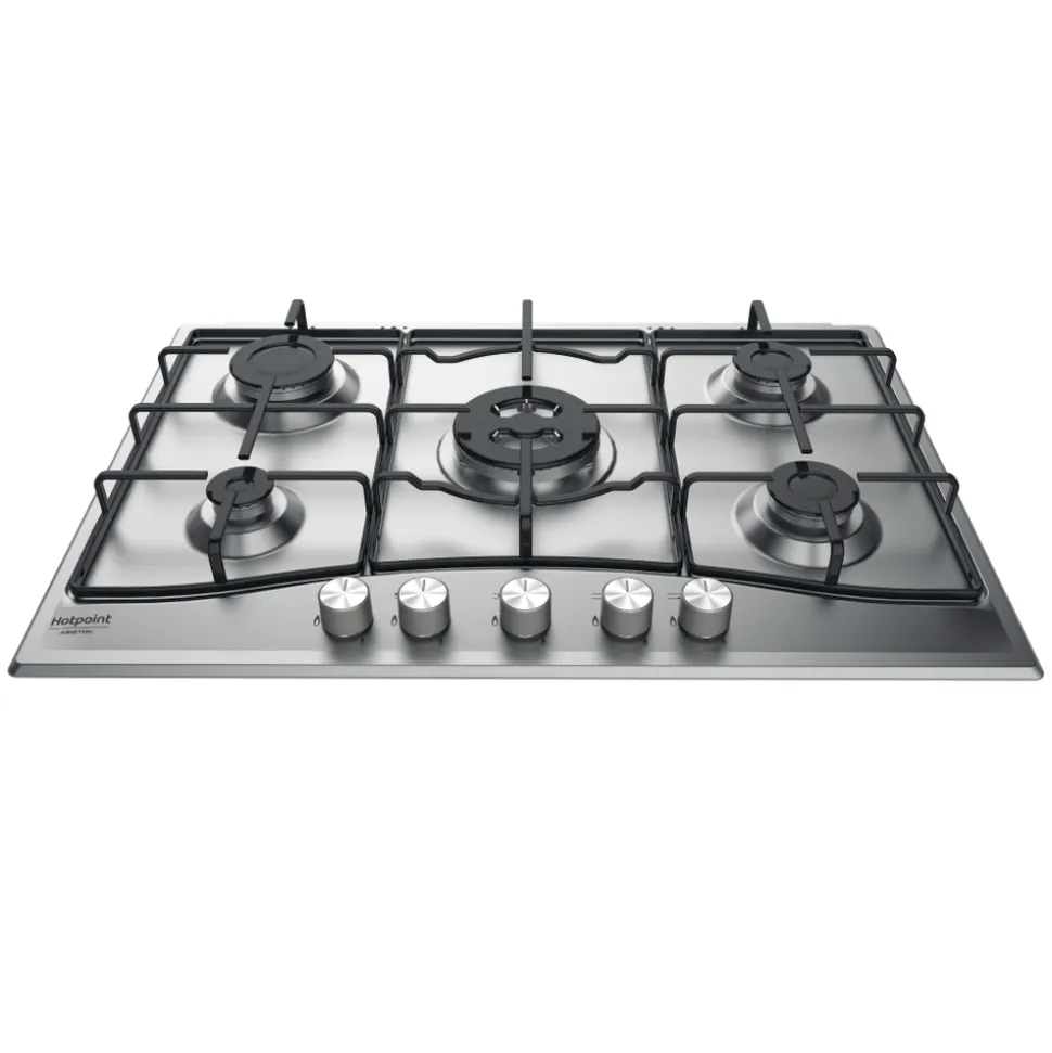 Piano cottura 5 Fuochi a Gas Hotpoint PCN75T/IX/HA