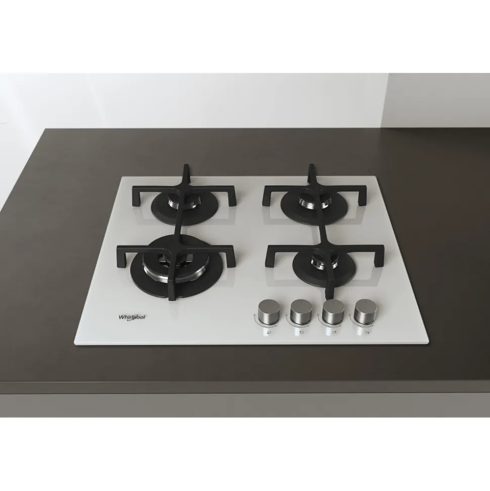 Piano cottura 4 fuochi a Gas Whirlpool GOA6423/WH