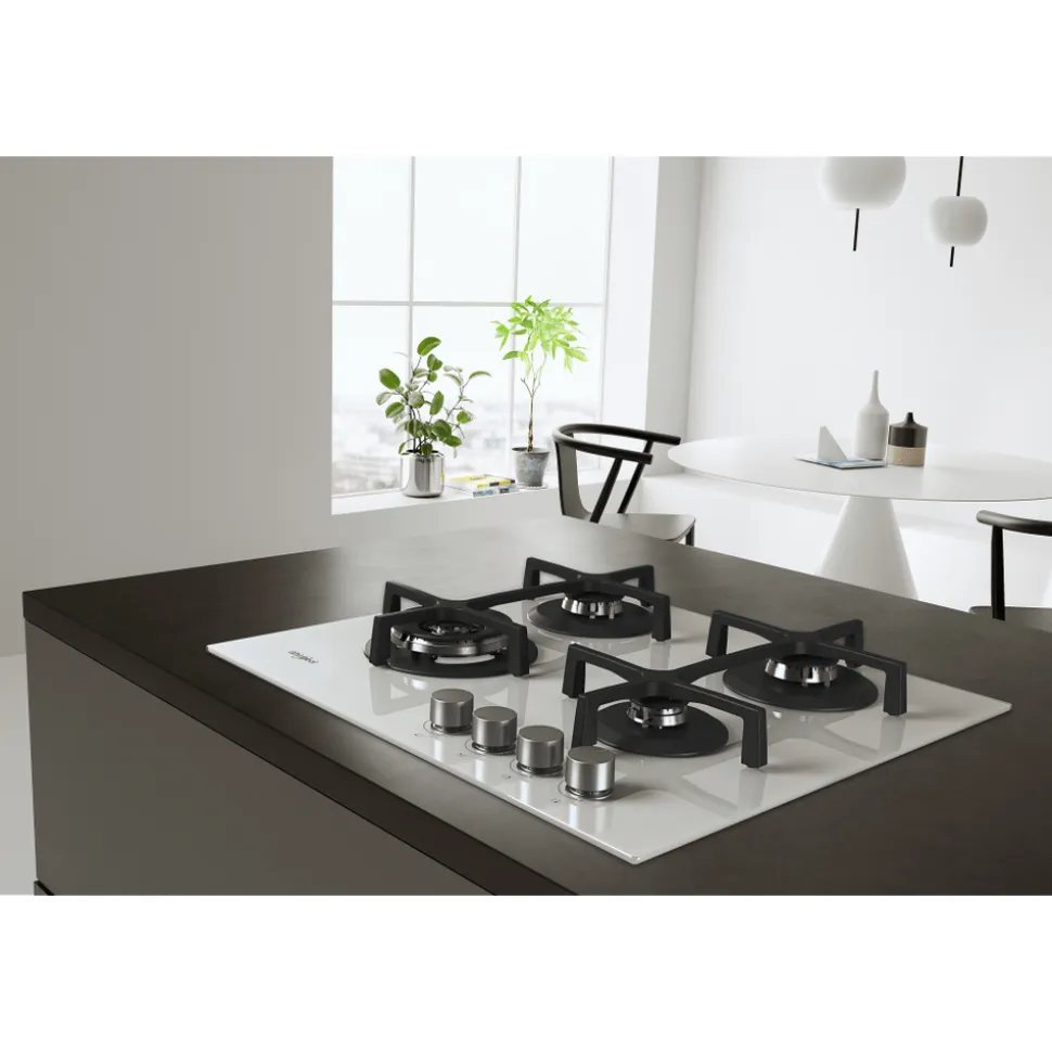 Piano cottura 4 fuochi a Gas Whirlpool GOA6423/WH