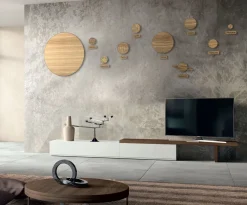 Planetario sistema solare in legno serigrafato colorato