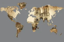 Planisfero da parete in tre misure - Parigi