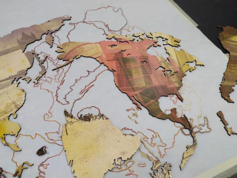 Planisfero da parete in tre misure - Londra