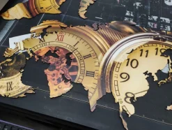 Planisfero da parete in tre misure orologi vintage