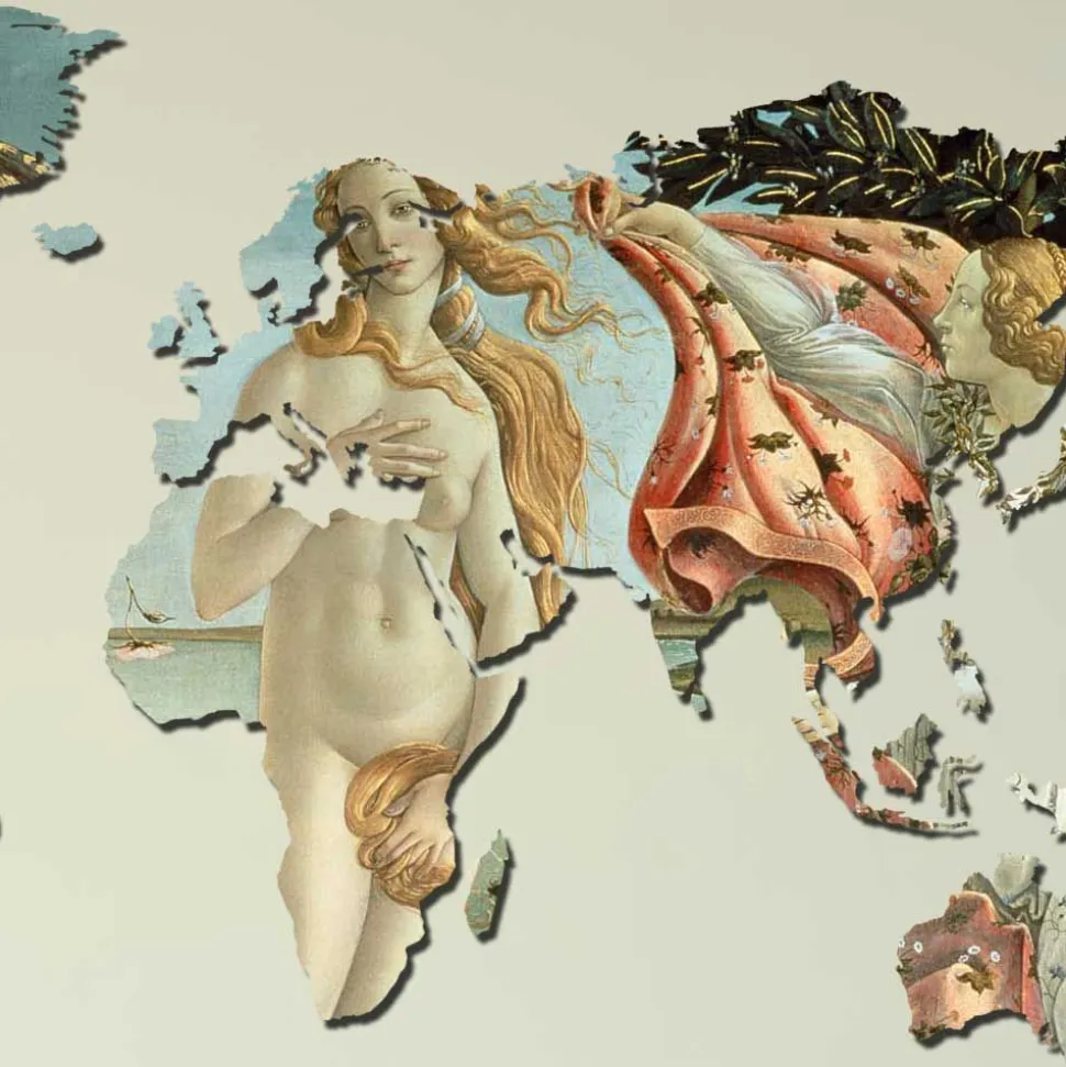 Planisfero da parete in tre misure Venere