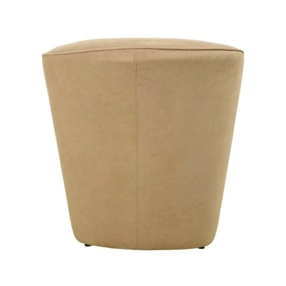 Poltrona imbottita Vanessa in tessuto antimacchia Beige Sabbiato