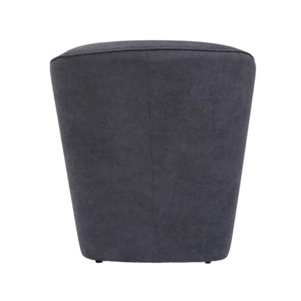 Poltrona imbottita Vanessa in tessuto antimacchia Grigio Scuro