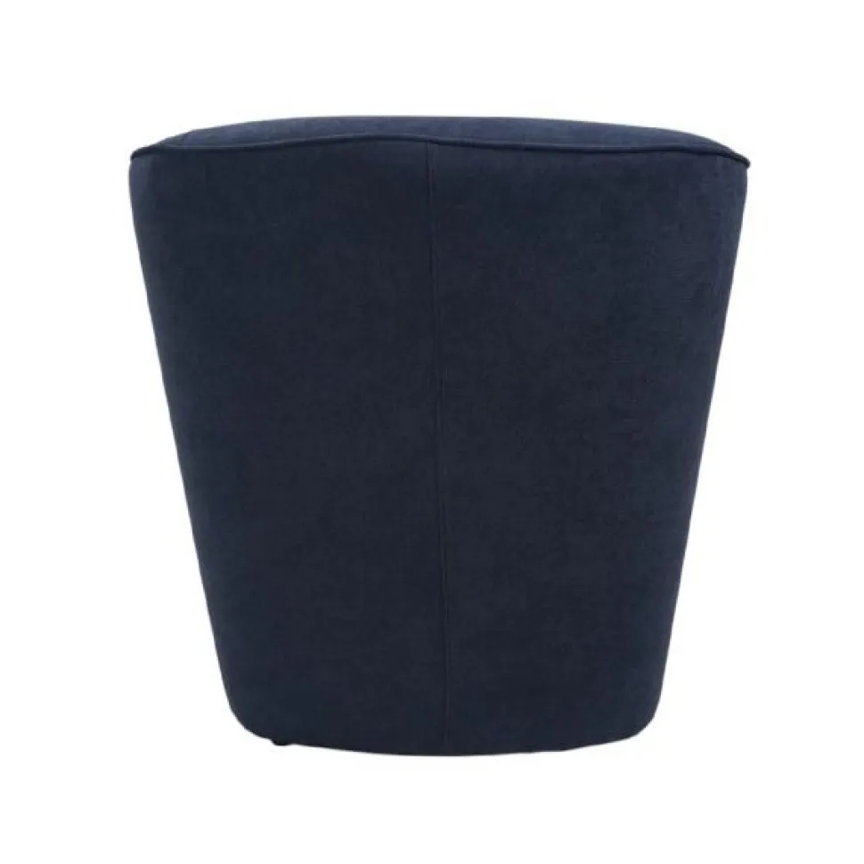 Poltrona imbottita Vanessa Night Blue in tessuto Antimacchia Blu Notte
