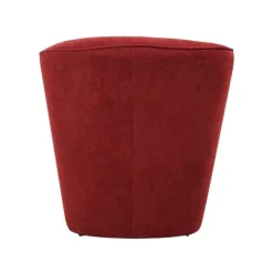 Poltrona imbottita Vanessa Red Velvet in tessuto antimacchia Rosso Bordeaux