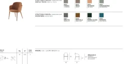 Poltroncina imbottita in tessuto Cleveland disponibile in 6 colori