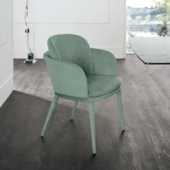 Poltroncina imbottita in tessuto Cleveland disponibile in 6 colori