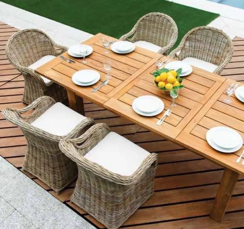 Poltroncina Semarang in Fibra Naturale Grey Kubu con Cuscino