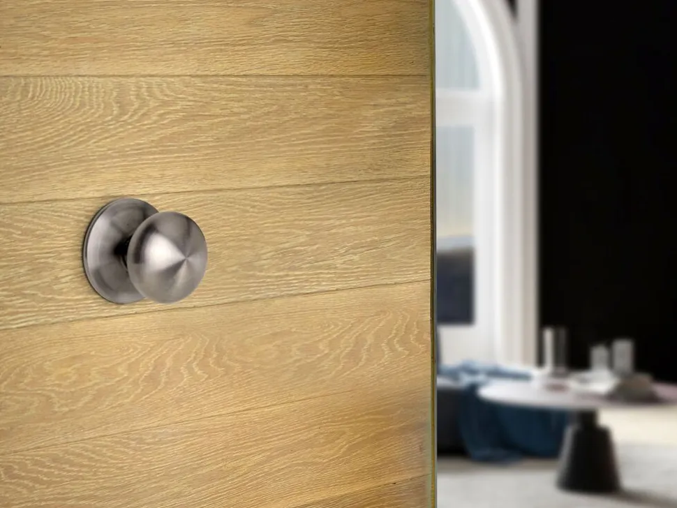 Pomello rotondo per porte esterne di ingresso Modello Bowler in Acciaio inox