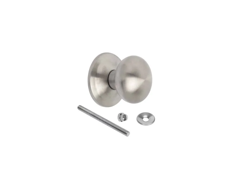 Pomello rotondo per porte esterne di ingresso Modello Bowler in Acciaio inox