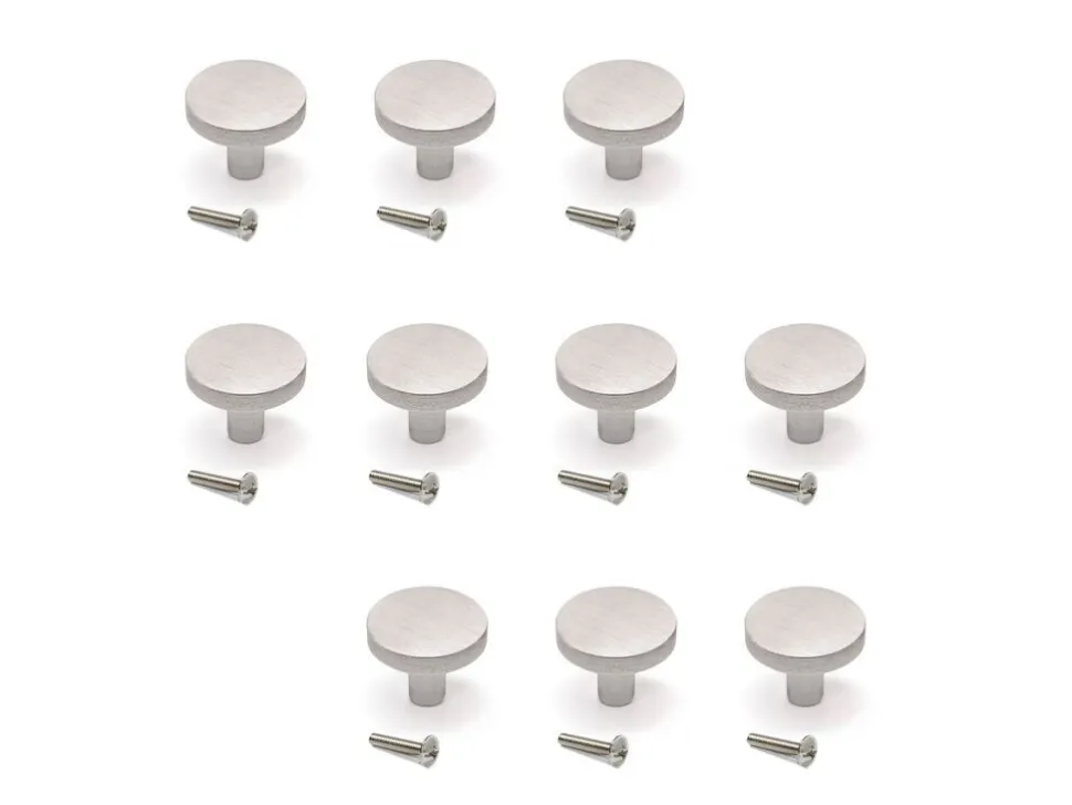 Pomolo per mobili in alluminio Uppsala diametro 30mm disponibile in 3 colori