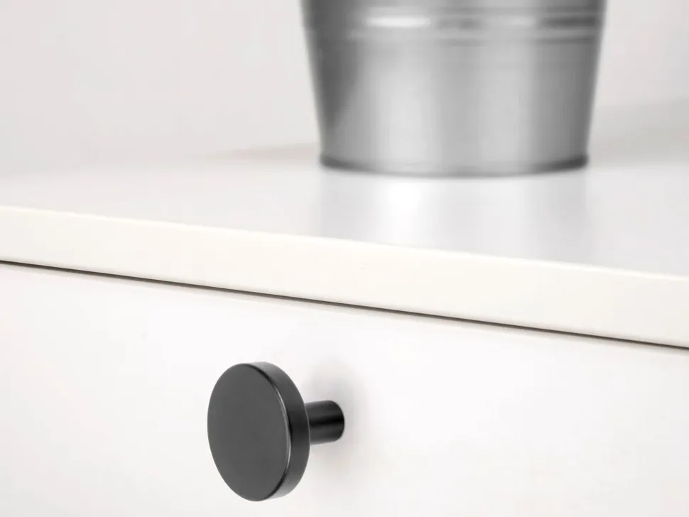Pomolo per mobili in alluminio Uppsala diametro 30mm disponibile in 3 colori