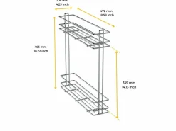 Portabottiglie estraibile con due cestelli SupraMax